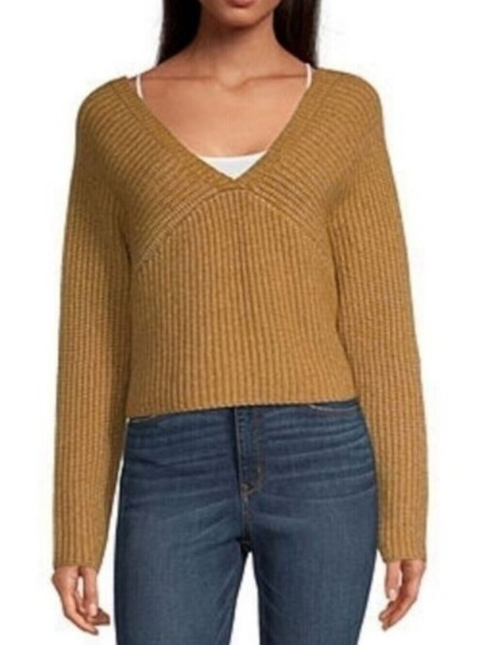 Arizona Jean Company Yellow Gold V Neck Sweater Size XS